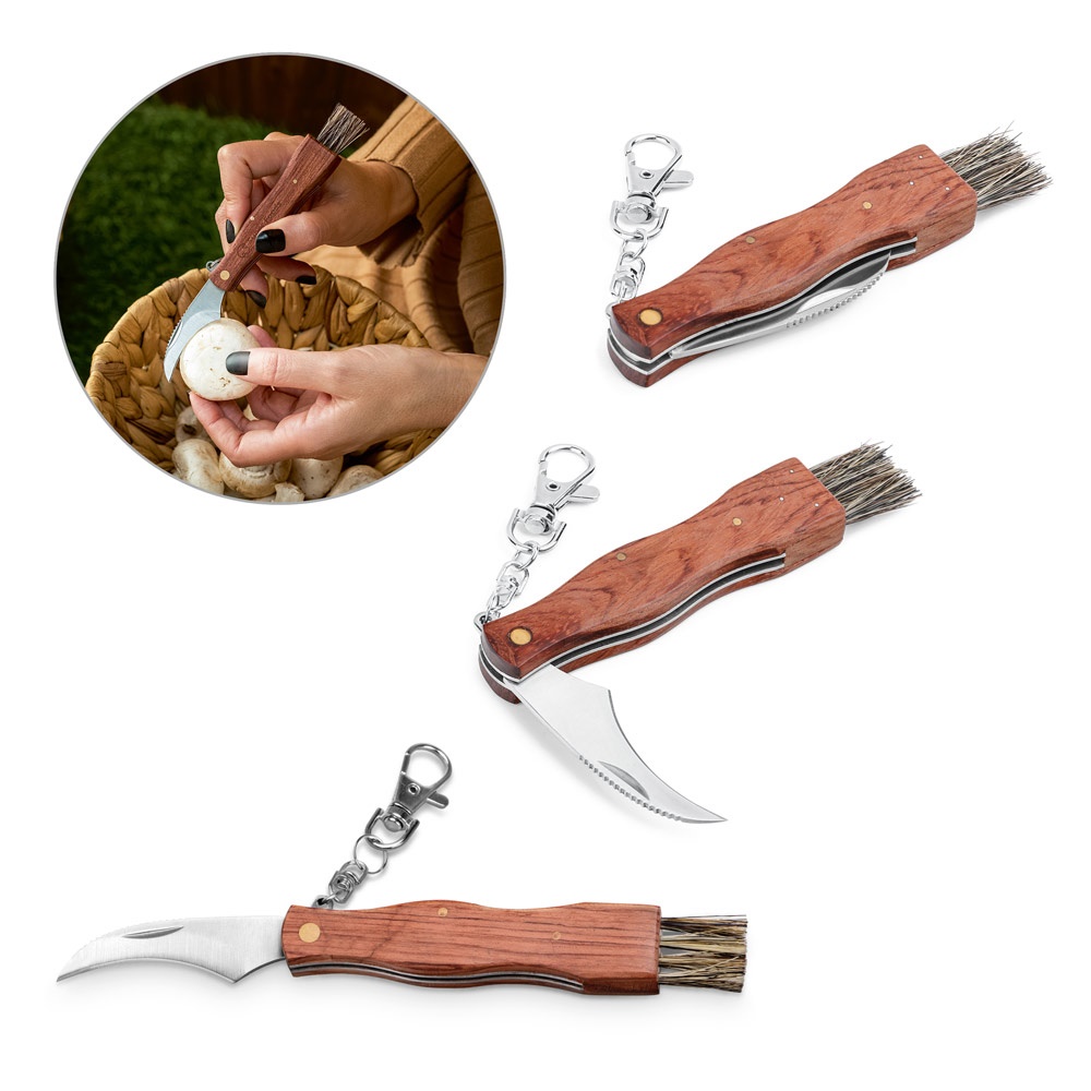 GUNTER. Couteau de poche en acier inoxydable et en bois.