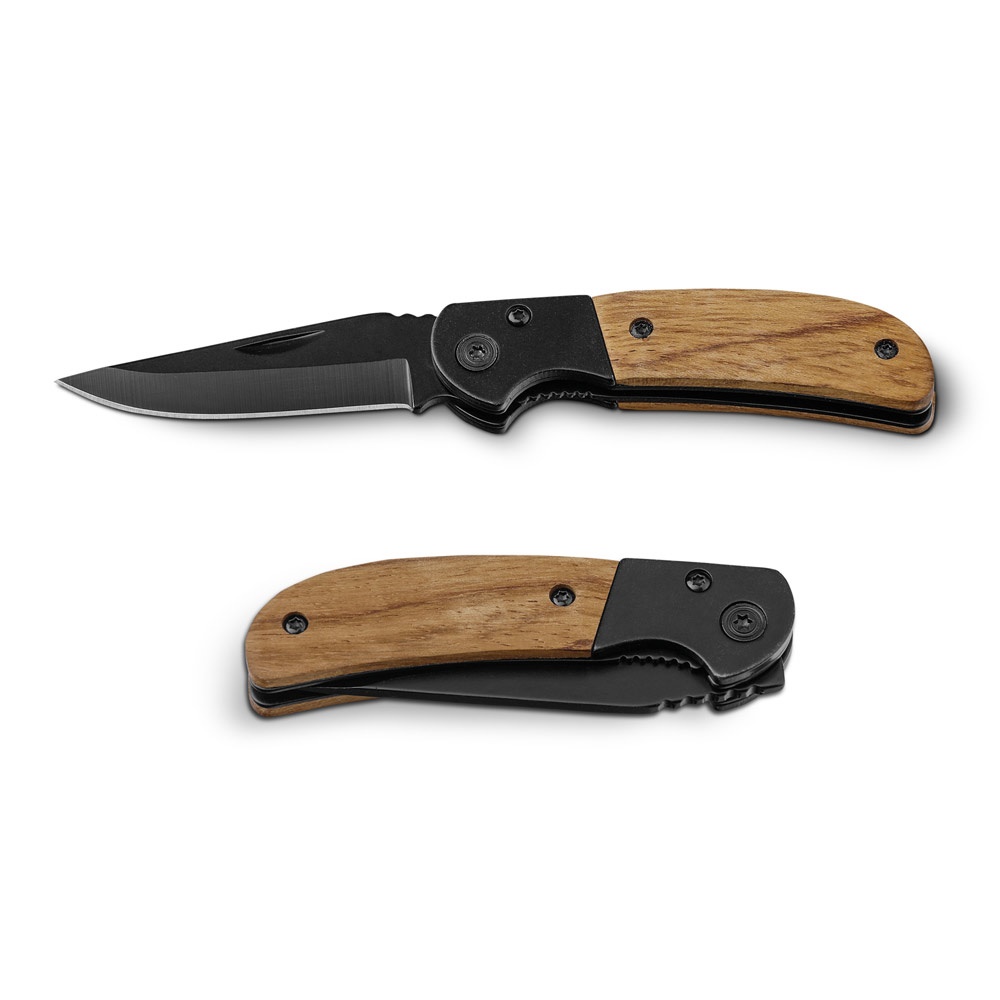 SPLIT. Couteau de poche en acier inoxydable et en bois