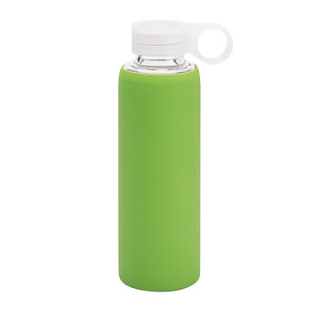 DHABI. Sportwaterfles van 380 ml van borosilicaatglas. - 119 - Lichtgroen