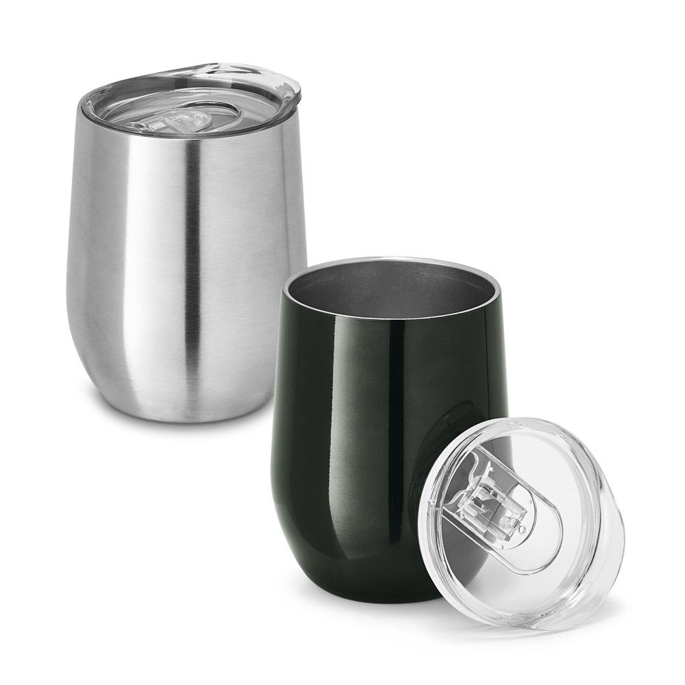 RONDE. 400 ml roestvrijstalen reismok.