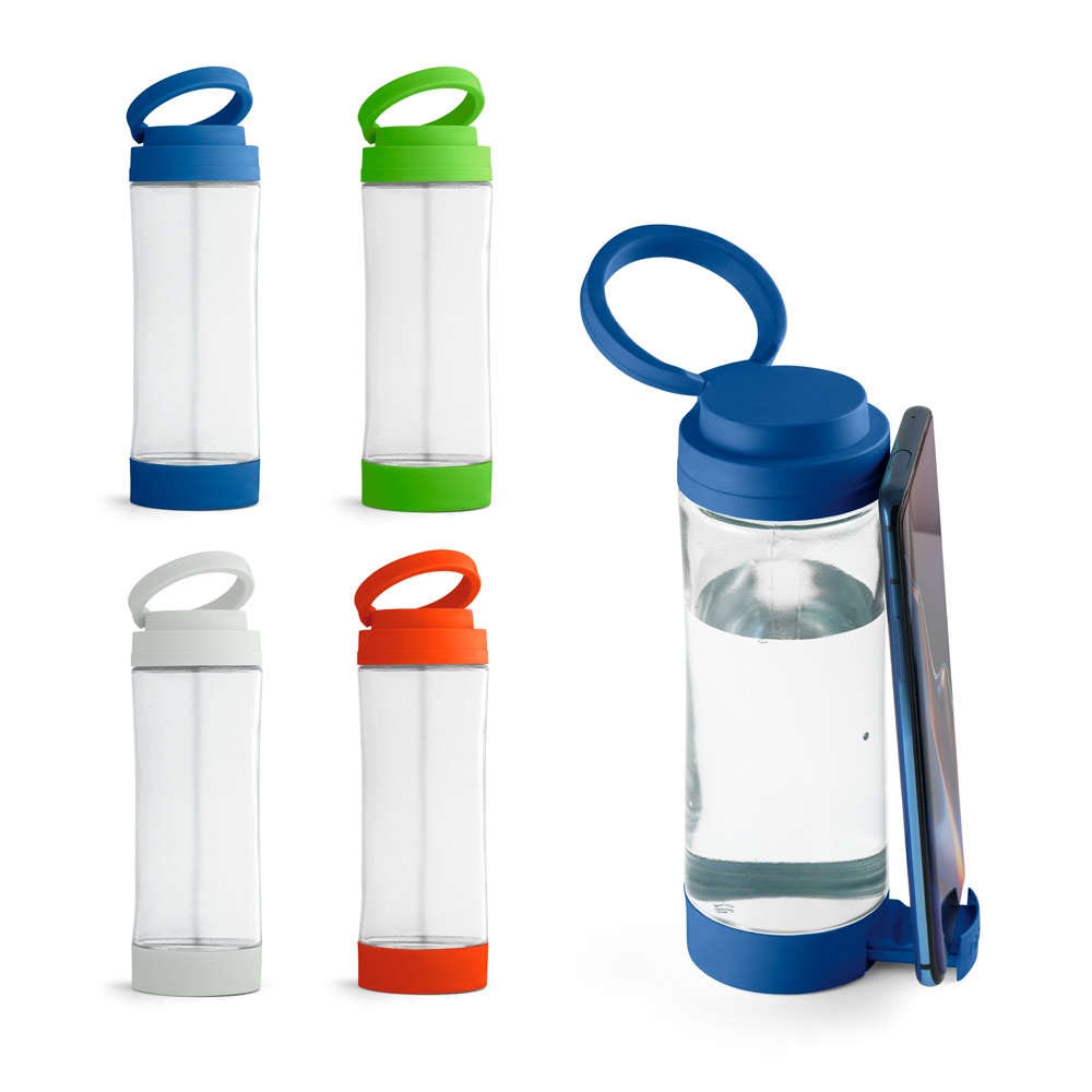 QUINTANA. Glazen sportfles met PP-dop, 390 ml.