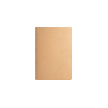 ALCOTT A5. Bloc-notes A5 avec couverture en carton (250 g/m²) et pages blanches. - 160 - Naturel