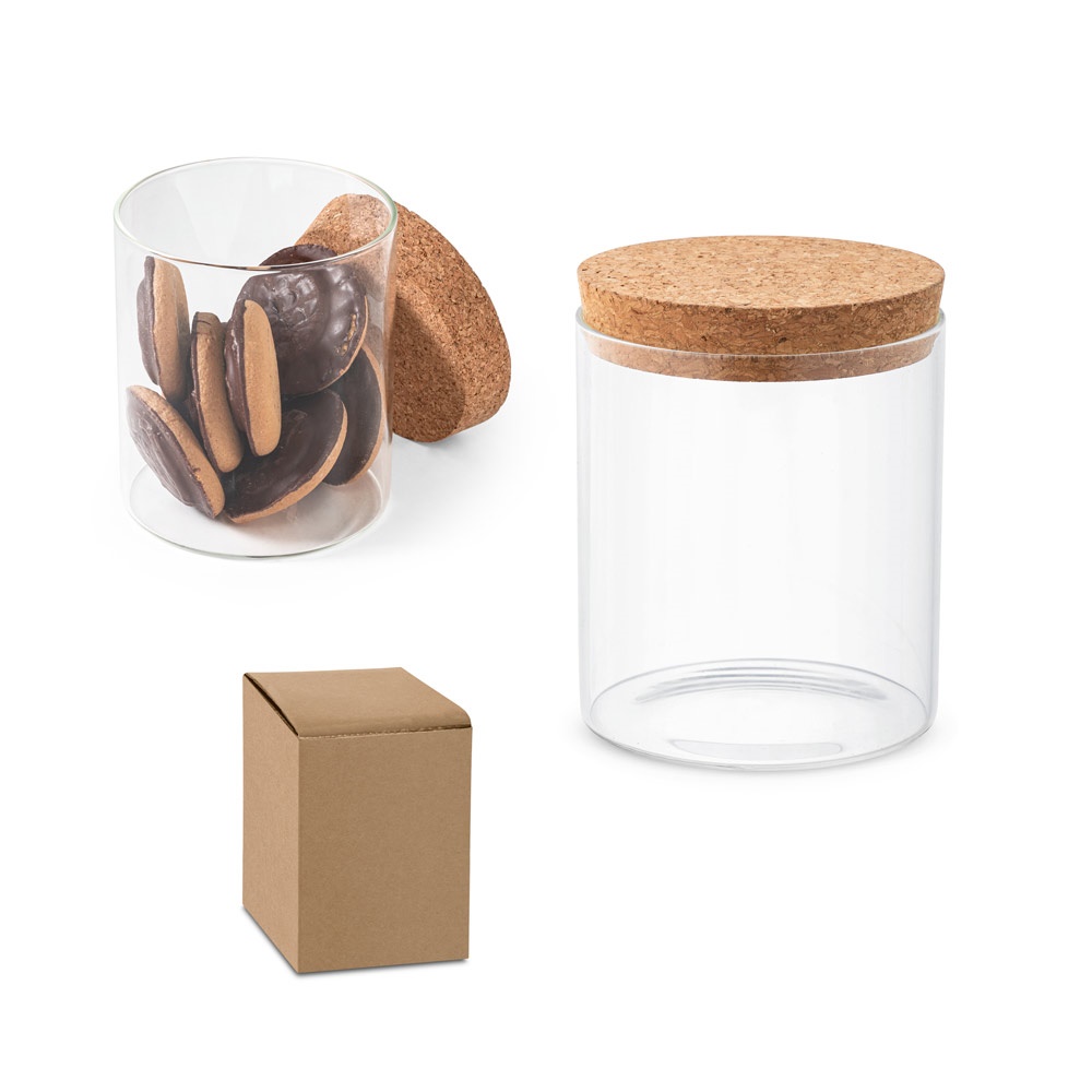SPICE 700. Fles van borosilicaatglas met kurkstop, 700 ml.