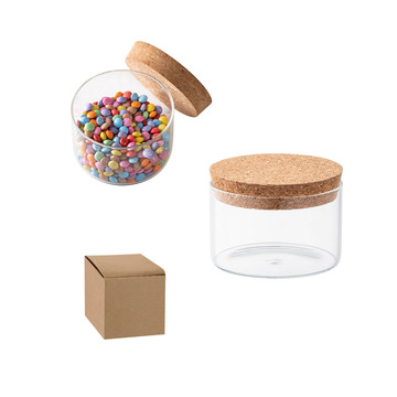SPICE 380. Borosilicaatglazen container met kurkstop, 380 ml.