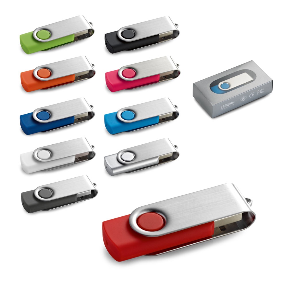 CLAUDIUS 8GB. USB-flashdrive van 8 GB met metalen clip.
