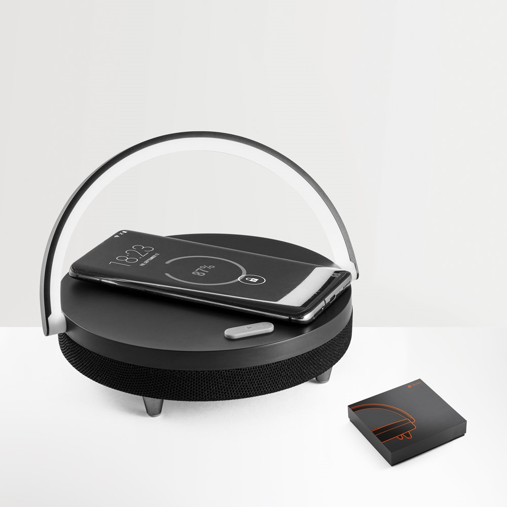 BLASTY. 4-in-1 luidspreker van ABS, PP en stof.