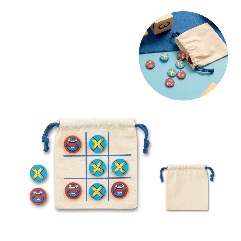 Kruisjes. Een klassiek boter-kaas-en-eieren spel met 10 stukken van multiplex.