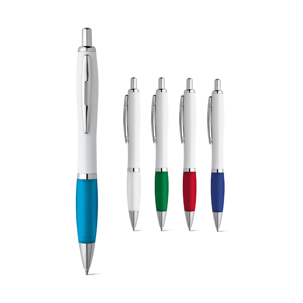 MOVE BK. ABS balpen met metalen clip en details.
