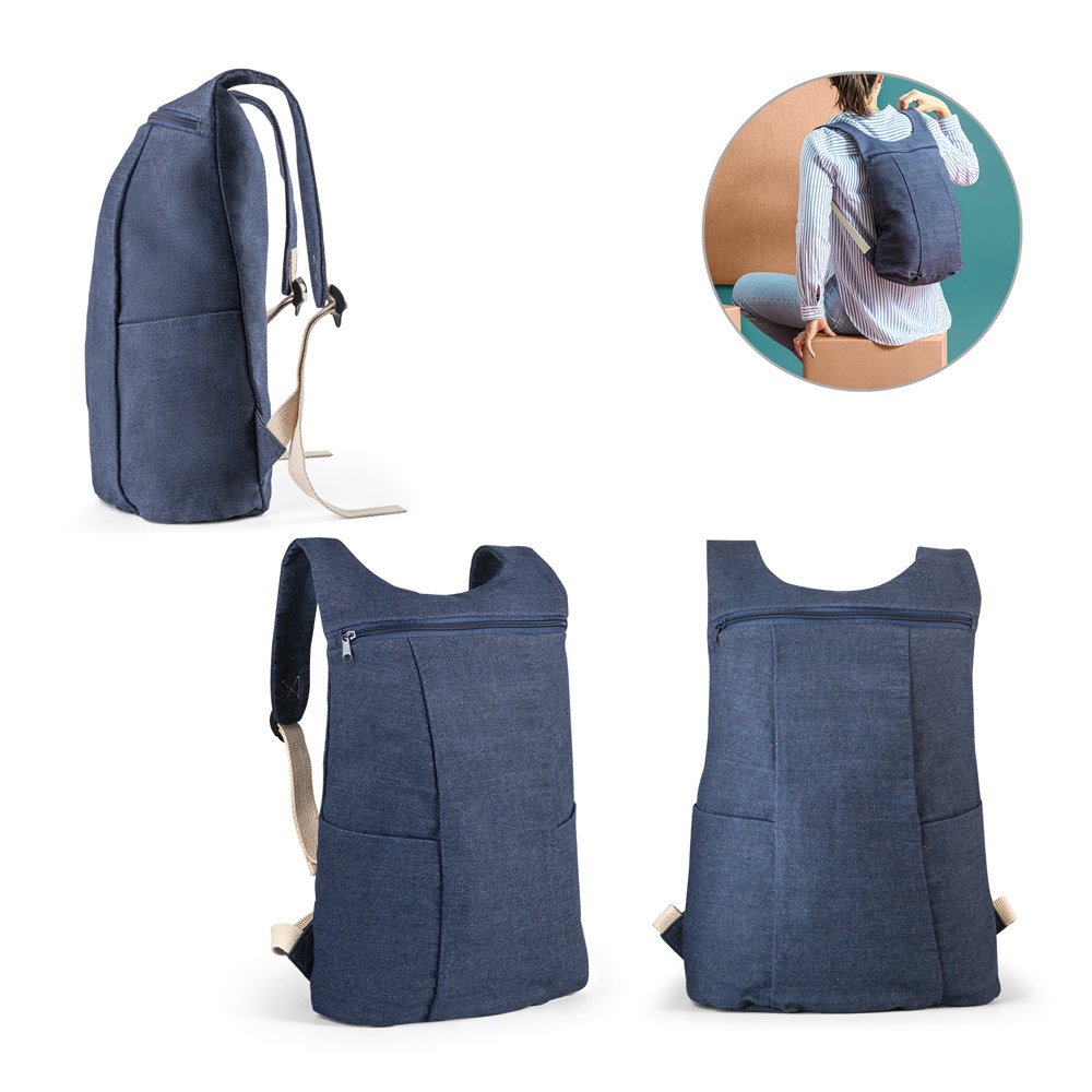 DENIM RUGZAK. Sportrugzak van denim (300 g/m²)