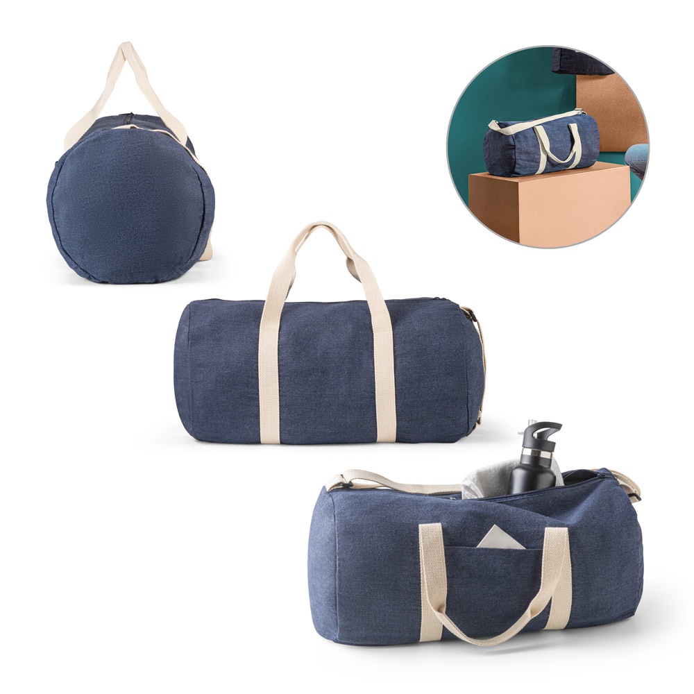 Denim tas. Sporttas van denim (300 g/m²)