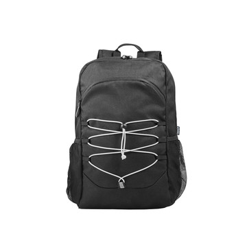 DELFOS RUGZAK. Laptoprugzak van 300D gerecycled polyester en 600D gerecycled polyester met reflecterende elementen. - 103 - Zwart