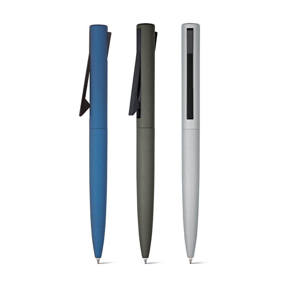 CONVEX. Balpen gemaakt van gerecycled aluminium (100% rAL) en gerecycled ABS (100% rABS) met clip.
