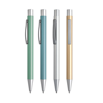 LEA. Aluminium balpen met clip.