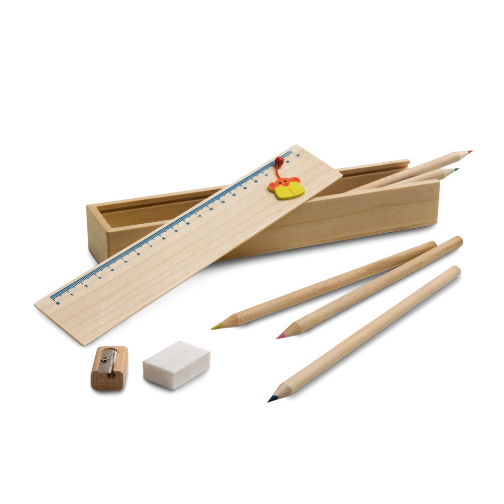DOODLE. Tekenset geleverd in een houten doos.