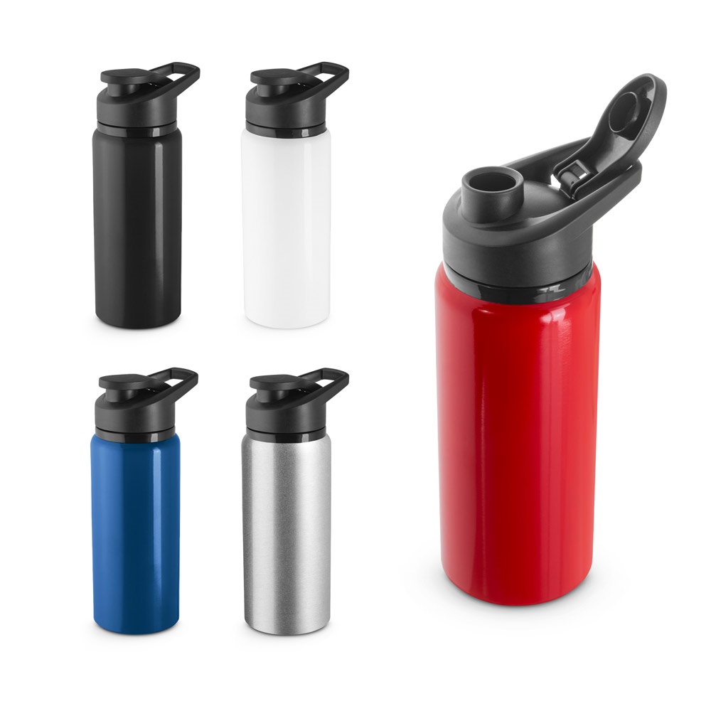 SHAWN. Sportwaterfles van 660 ml, gemaakt van 100% gerecycled aluminium.