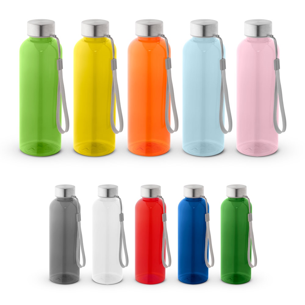 ENDERS M. Waterfles van gerecycled PET (100% rPET), transparant met een glanzende afwerking, 600 ml