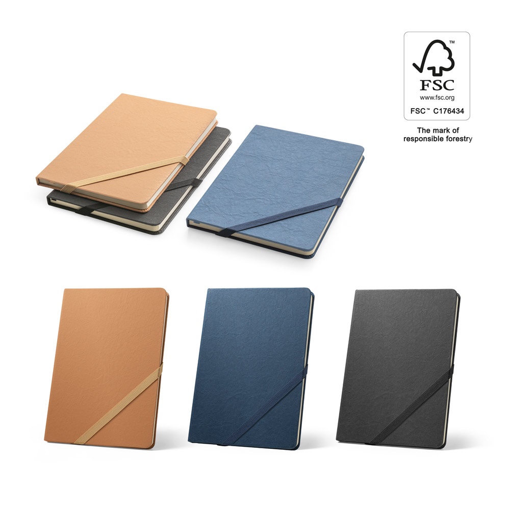 HUXLEY. A5 notitieboek met harde kaft, gemaakt van waterdicht papier.