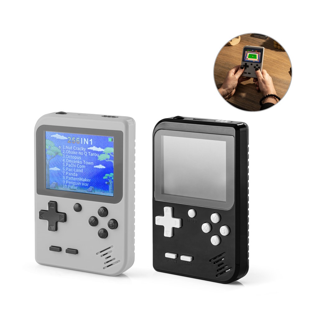 BOWSER. Draagbare console met 256 klassieke spellen.