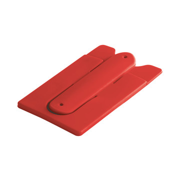 CARVER. Kaarthouder met siliconen houder voor mobiele telefoon. - 105 - Rood
