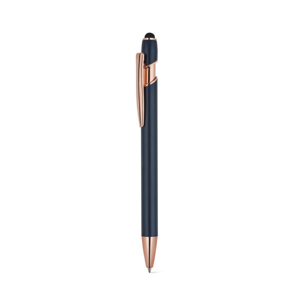 NEIL ROSE. Stylo à bille en aluminium recyclé (100 % rAL), finition mate et encre bleue. - 104 - Bleu