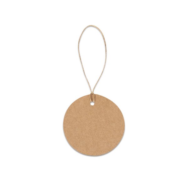 ROND ETIKET. Rond etiket gemaakt van 100% gerecycled papier (700 g/m²). - 160 - Natuurlijk