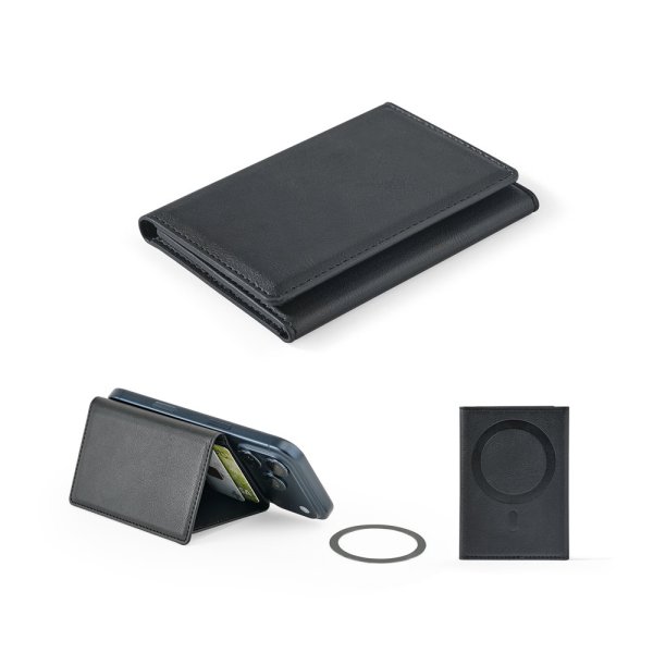 HARALD. Magnetische PU-portemonnee met grote capaciteit en RFID-bescherming.