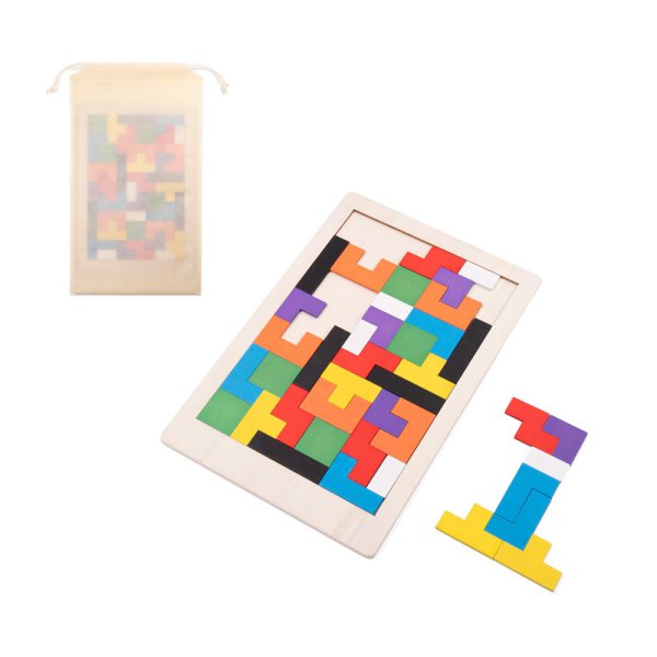 MOKI. Bouw- en puzzelspel met multiplex.