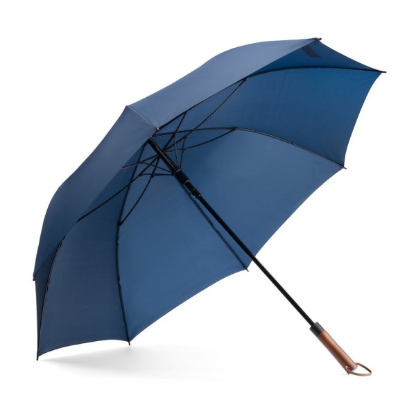 MATEO. Grote pongee paraplu (76 cm) - 104 - Blauw