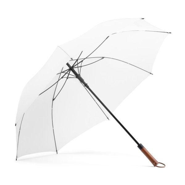 MATEO. Grote pongee paraplu (76 cm) - 106 - Wit