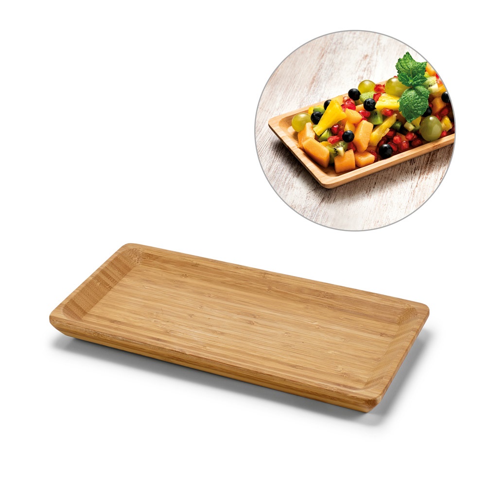 MOSTERD. Bamboe dienblad.