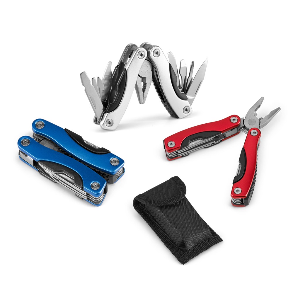 DUNITO. Mini pince multifonction pliante en acier inoxydable et aluminium.