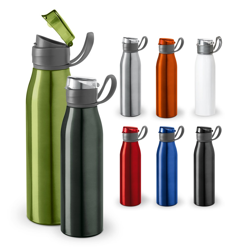 KORVER. Aluminium sportwaterfles van 650 ml.