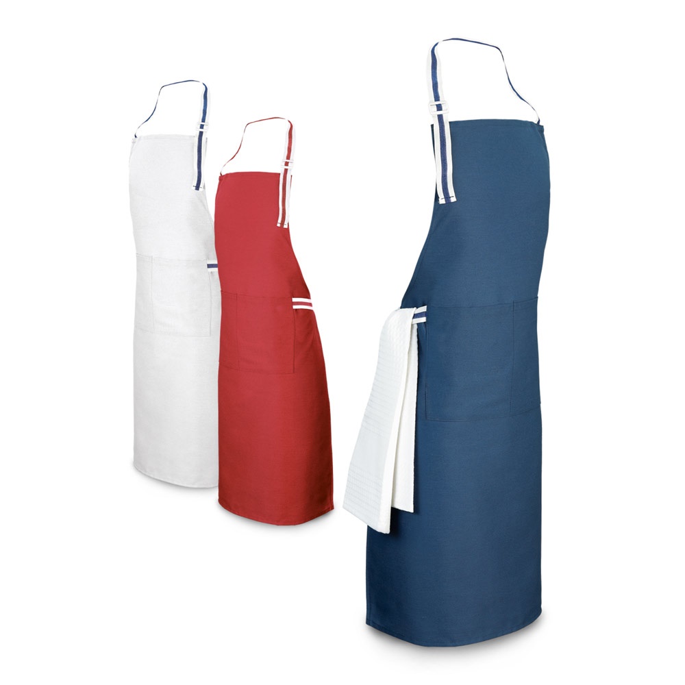 Gember. Schort van katoen en polyester.