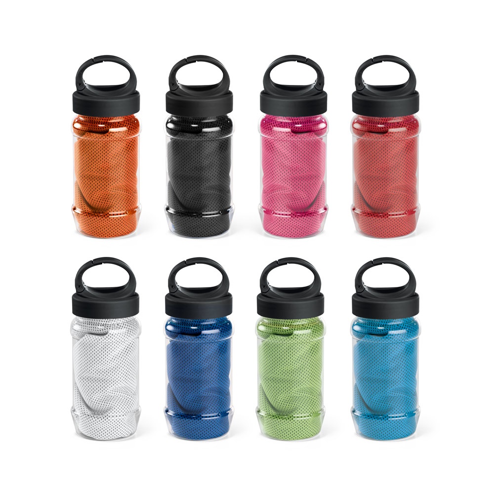 ARTX PLUS. Set van PP- en PET-waterfles en sporthanddoek van polyamide en polyester.