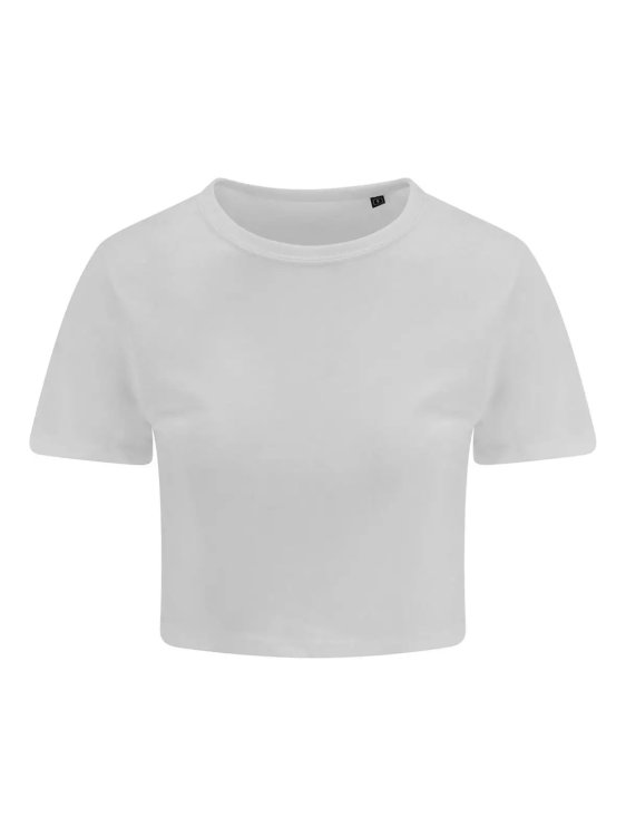 Triblend crop T-shirt voor dames - WHT - Wit