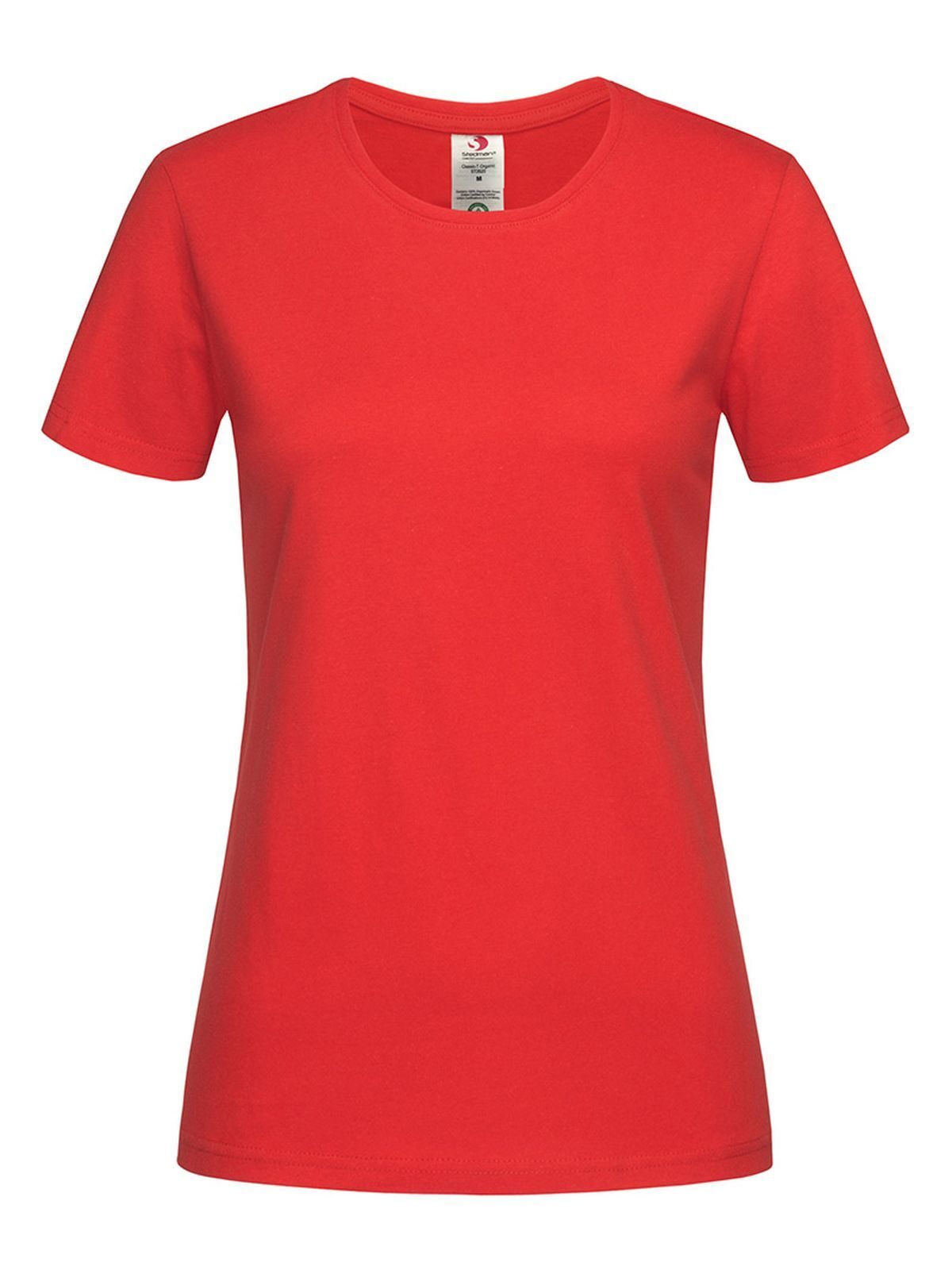 T-shirt ajusté en coton biologique Classic-T - SRE - Rouge écarlate
