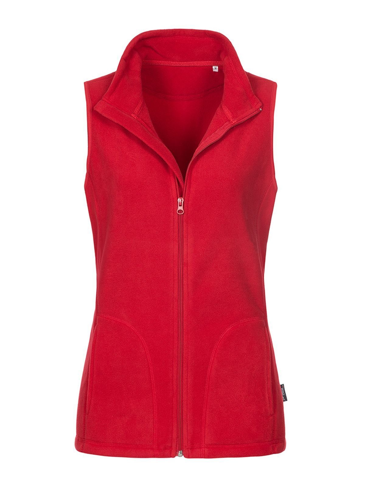 Klassiek fleecevest voor dames - SRE - Scharlakenrood