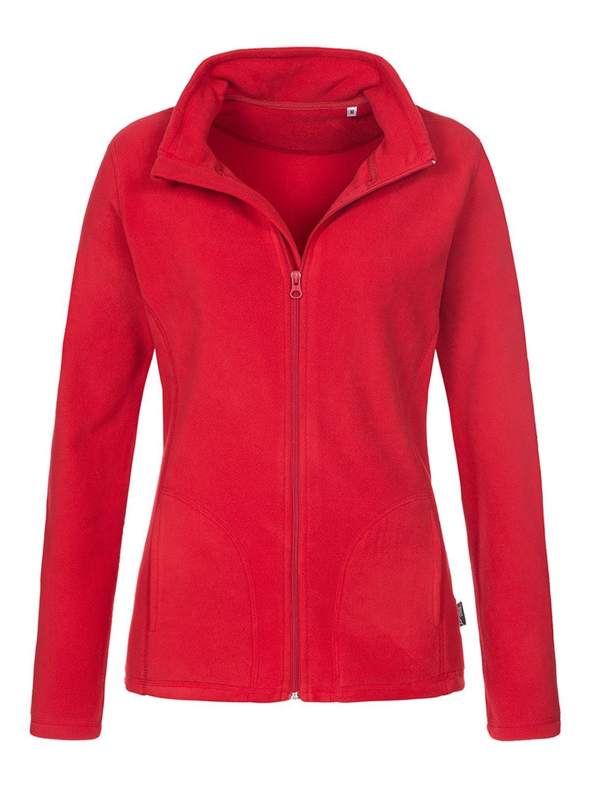 Klassieke fleecejas voor dames - SRE - Scharlakenrood