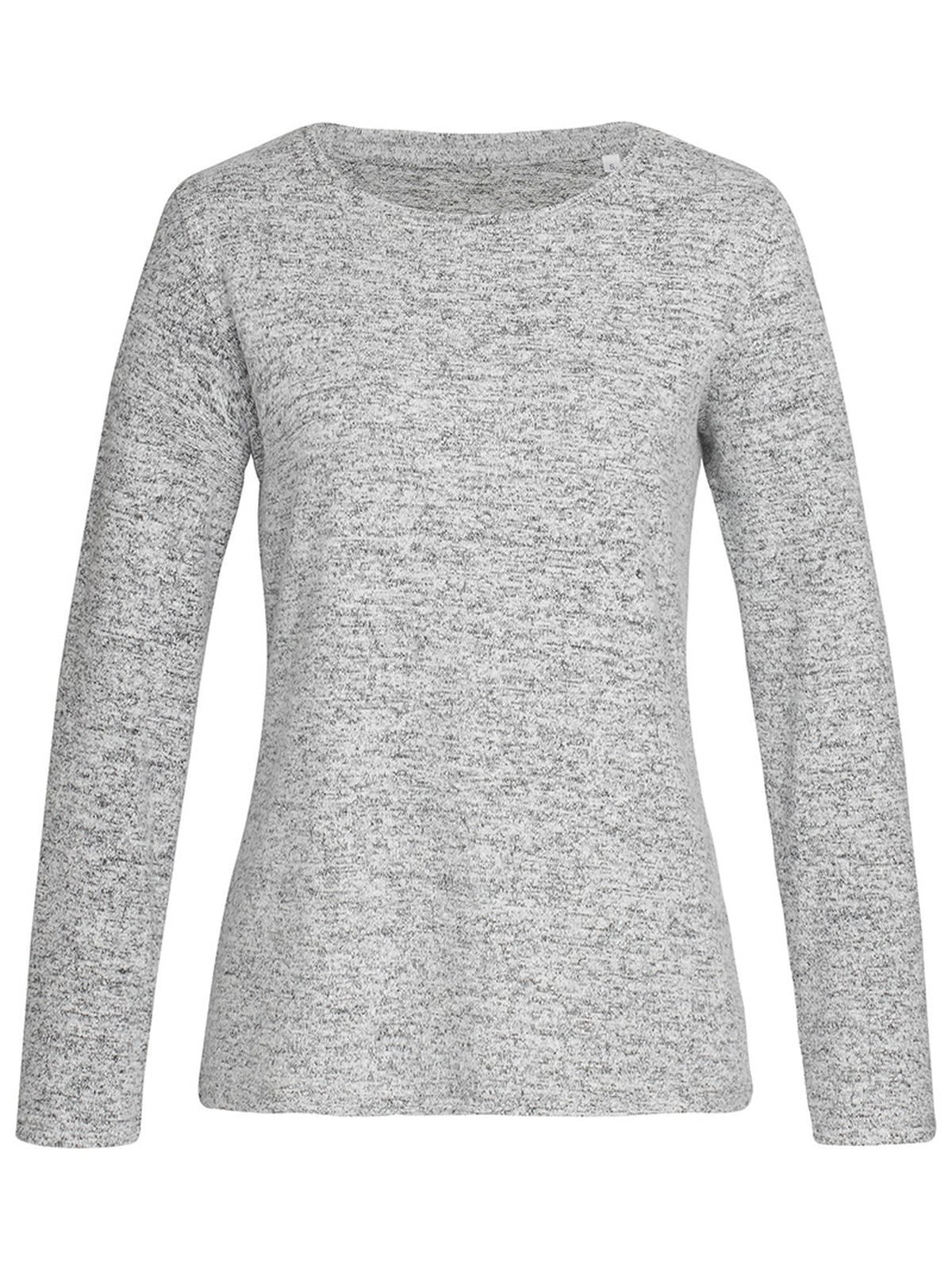 Pull en maille - LGM - Gris clair mélangé