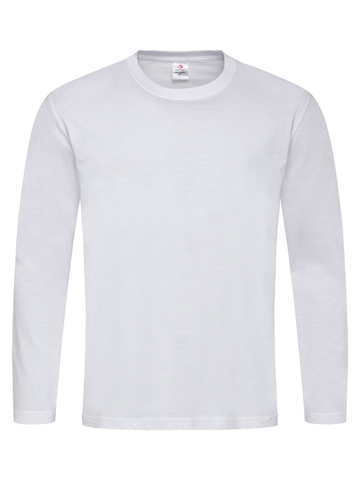 Klassiek T-shirt met lange mouwen - WHI - Wit