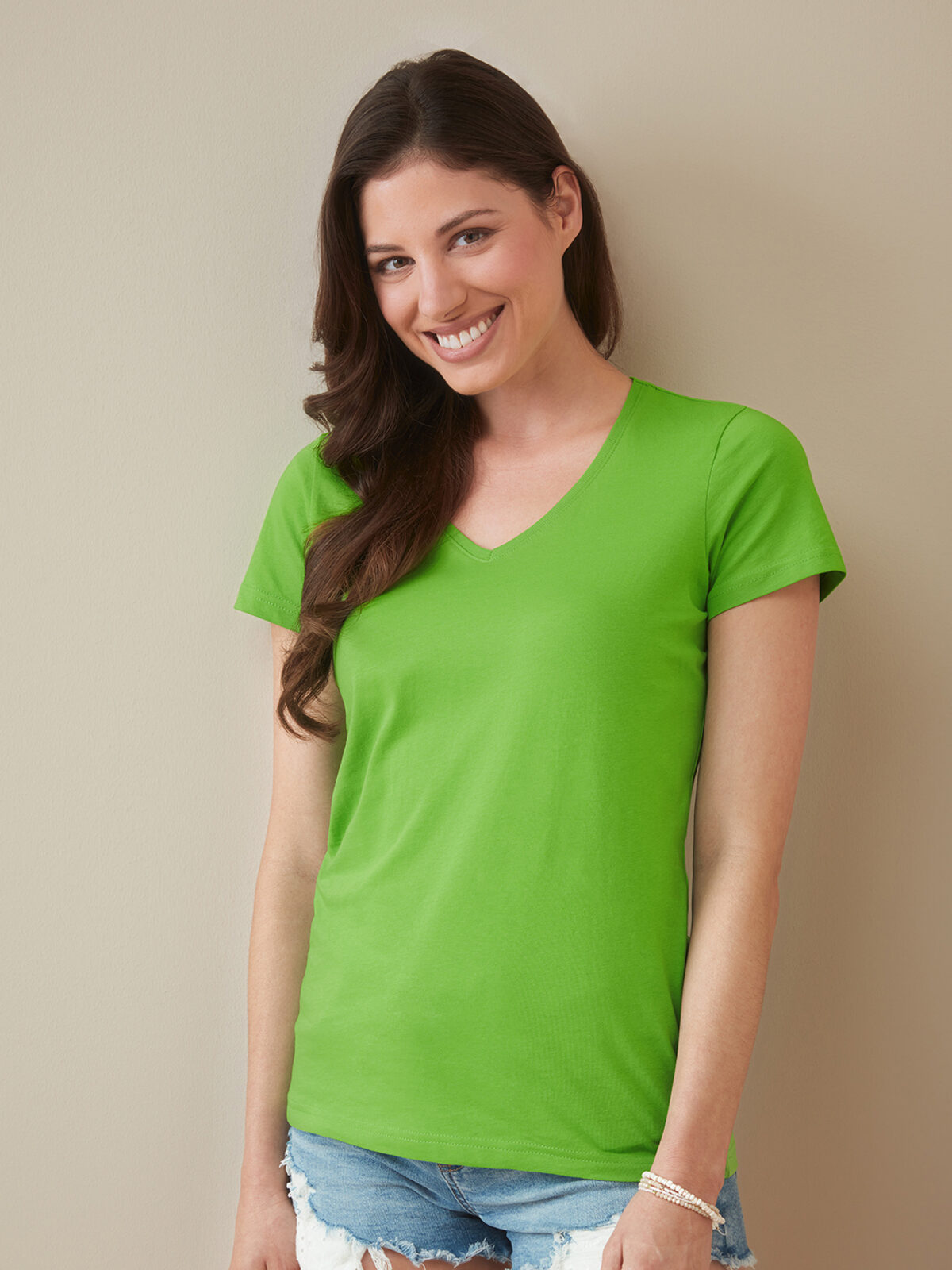 Klassieke T-shirt met V-hals voor dames