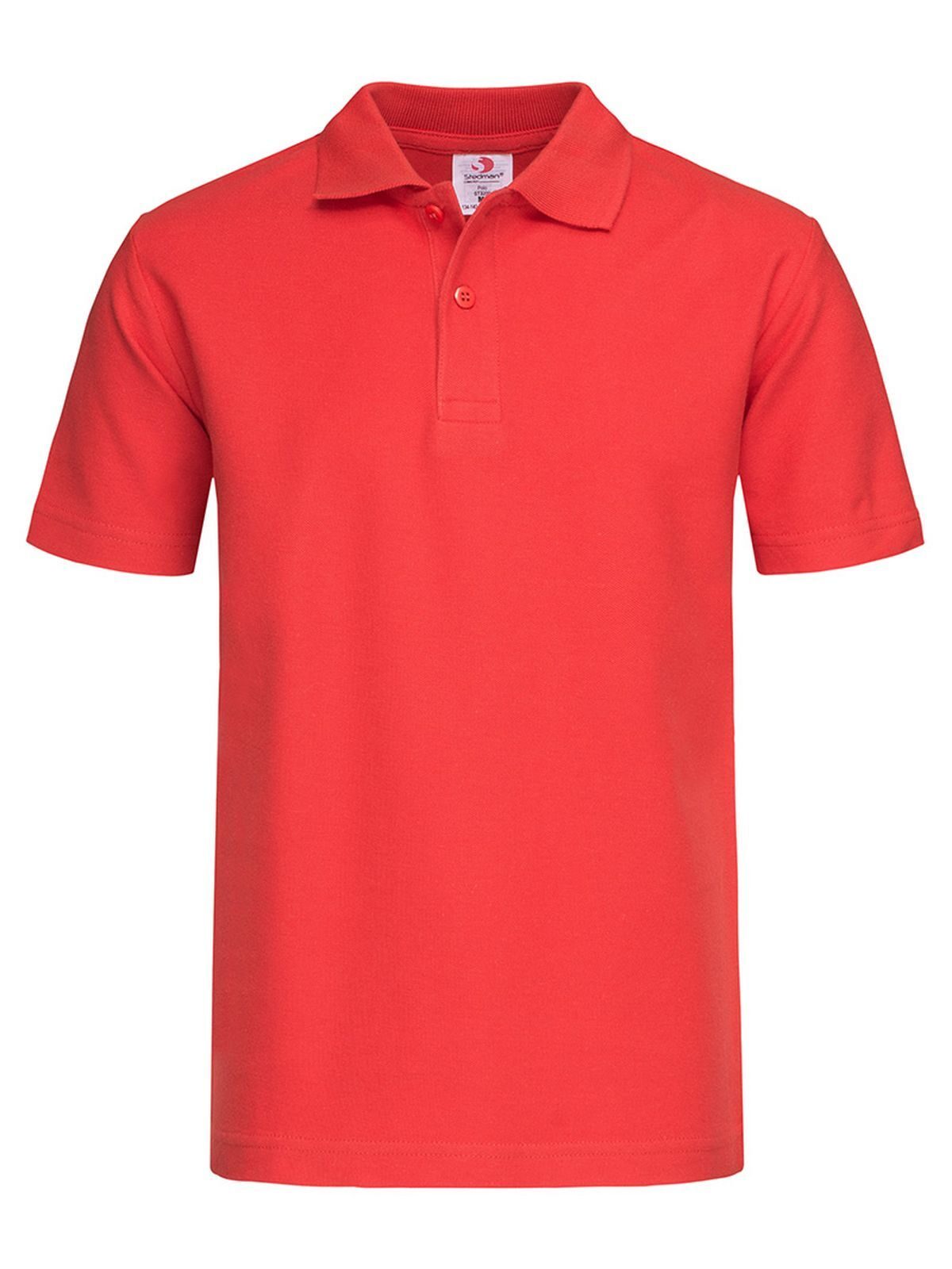 Klassieke polo voor kinderen - SRE - Scharlakenrood