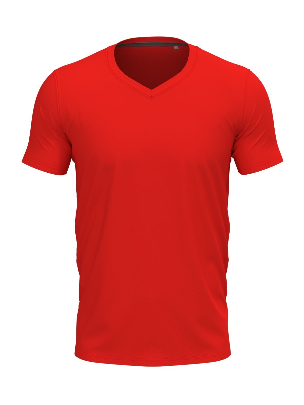 Stretch-T V-hals - SRE - Scharlakenrood