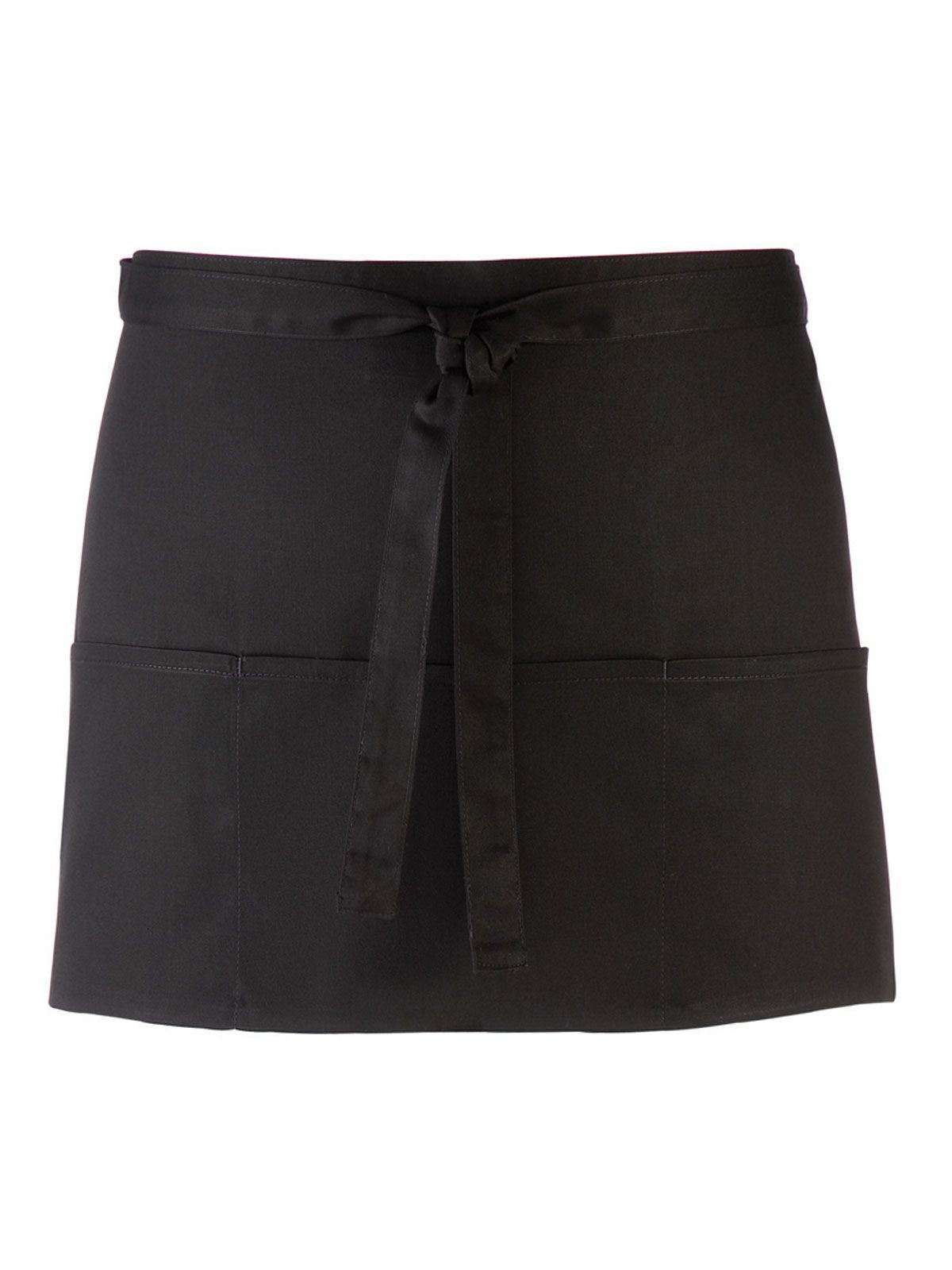 Kleurencollectie 3-zakken schort - BLAC - Zwart
