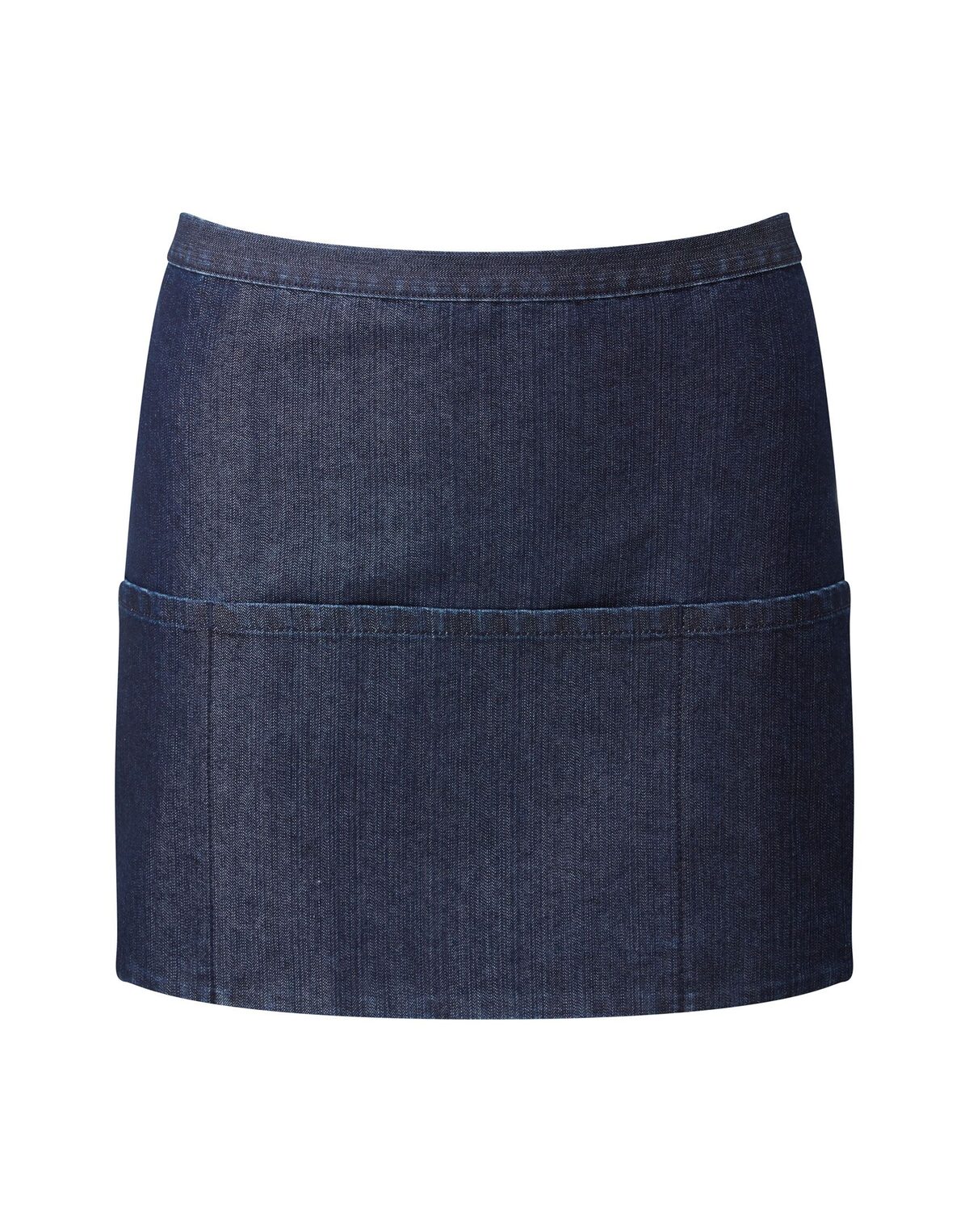 Kleurencollectie 3-zakken schort - IDEN - Indigo denim