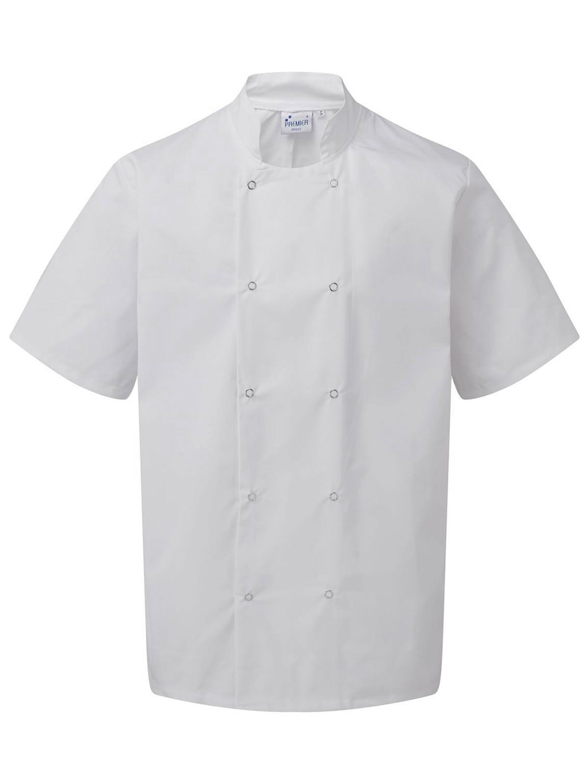 Veste de chef à manches courtes et cloutées sur le devant - WHIT - Blanc