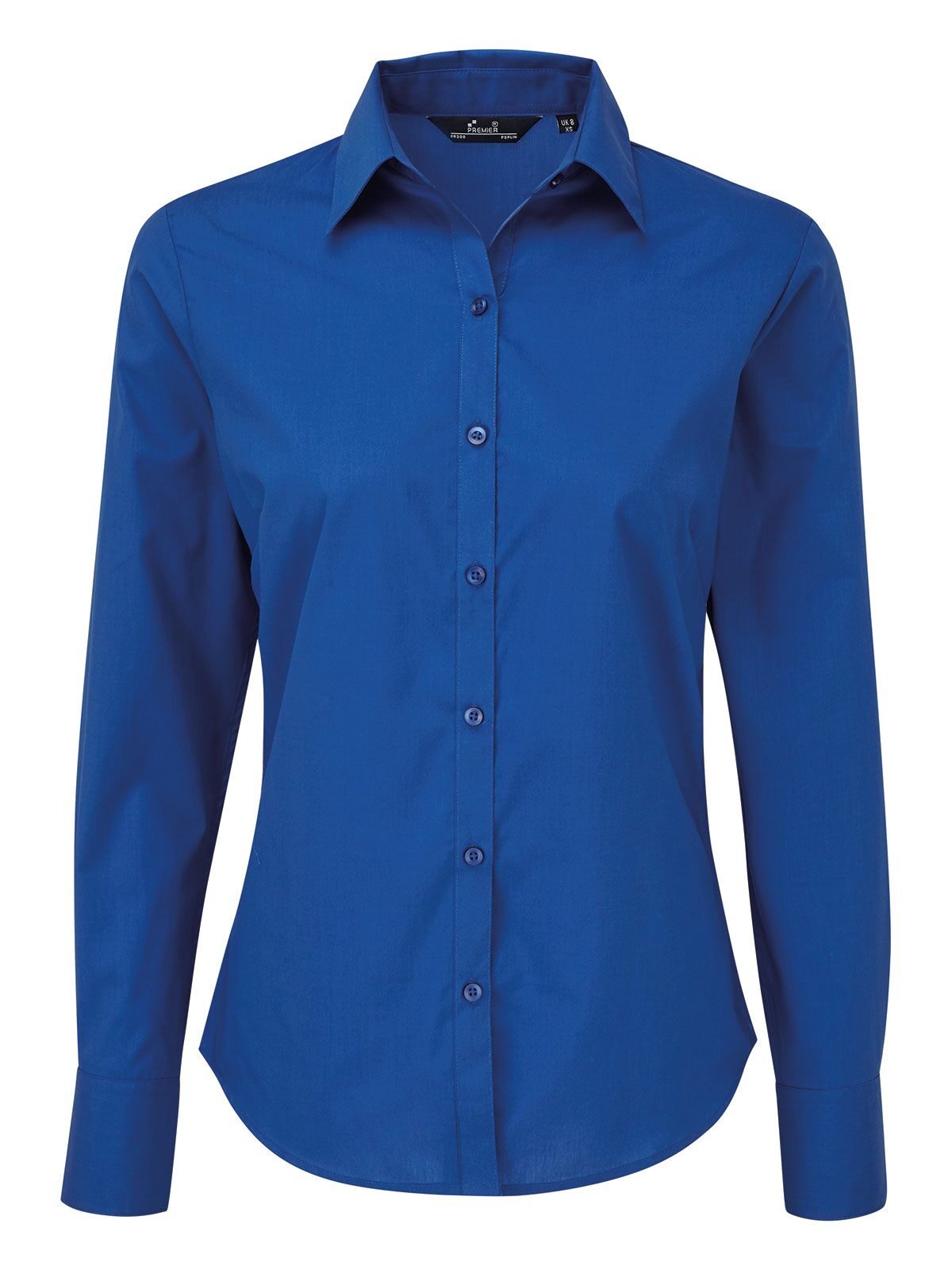 Damesblouse met lange mouwen van poplin - ROYA - Koninklijk
