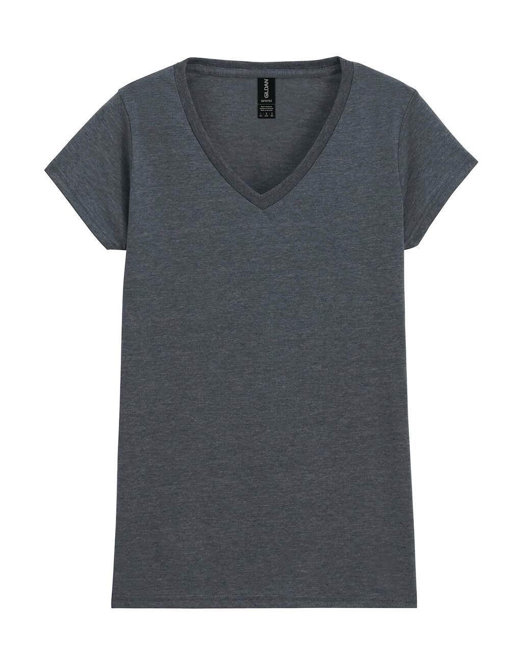 Softstyle® Dames T-shirt met V-hals - 108 - Donkere heide