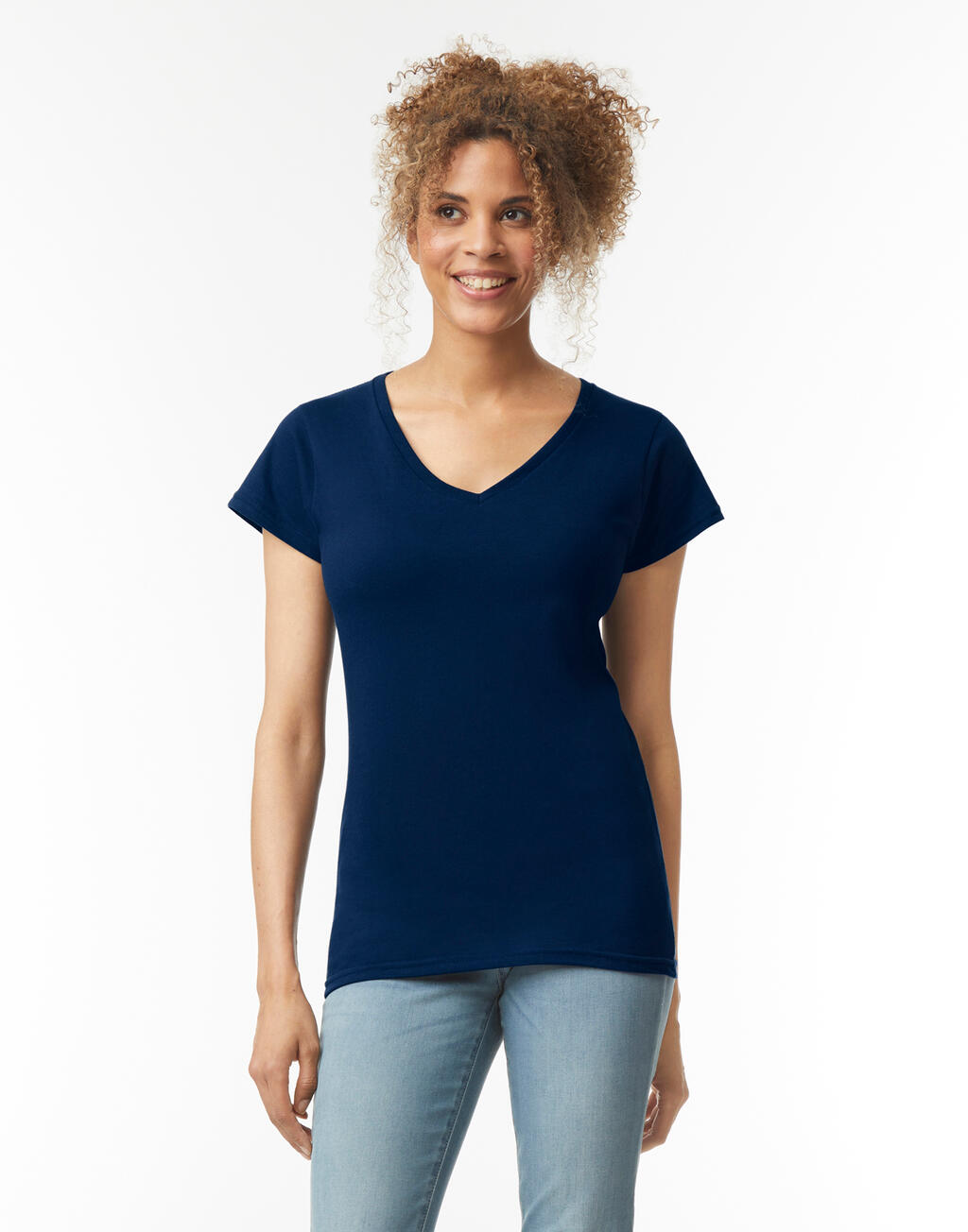 Softstyle® Dames T-shirt met V-hals