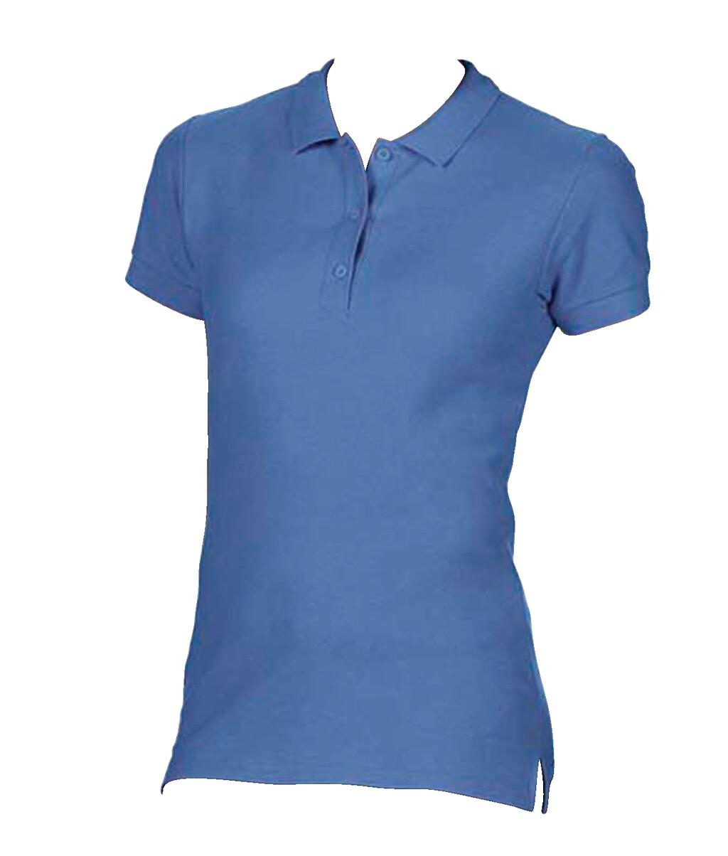 Polo à manches courtes en double piqué de coton premium pour femme